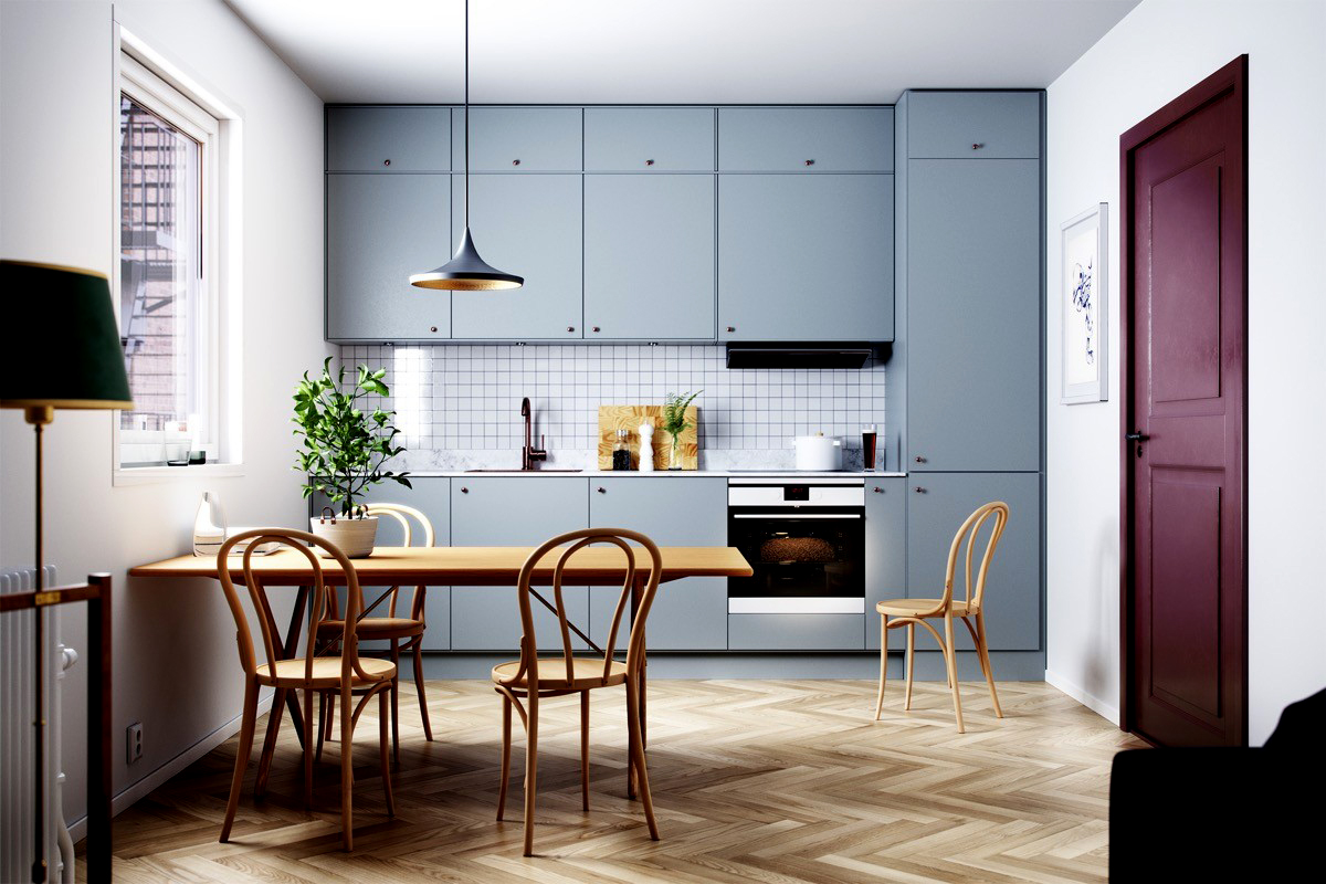 BST 50+ mẫu tủ bếp màu xanh đẹp ấn tượng dành riêng cho mệnh Mộc và Thủy 7
